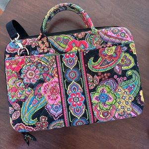 Vera Bradley laptop case with shoulder strap.